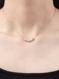 Collar de cuentas de transporte minimalista con cuentas de plata de ley 925