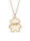 Collar lindo de oso de concha de plata esterlina 925