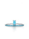 Anillo de banda vintage con corona turquesa de plata de ley 925