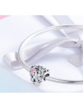 925 lindos encantos de flores de plata