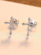 Pendientes de plata de ley 925 con cruz de moda.