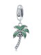 Colgantes de árbol de coco fresco de plata 925