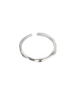 Anillo de banda minimalista geométrico de plata de ley 925