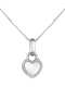 Collar minimalista de corazón de concha de plata de ley 925