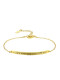 Pulsera simple de letras en plata de primera ley