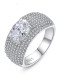 Plata de ley 925 Cubic Zirconia Geometric Luxury