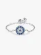 Anillo de banda delicada geométrica de circonita cúbica de plata de ley 925