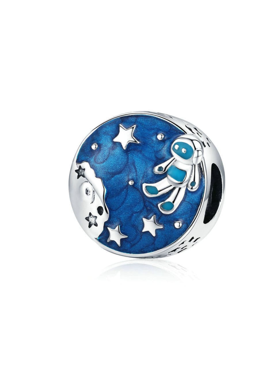 Charms estrellados románticos de plata 925