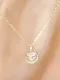 Collar delicado de corazón de circonita cúbica de plata de ley 925