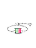 Anillo de plata de ley 925 con circonita cúbica rectangular.