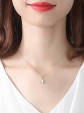 Plata de ley 925 con collares de flores de moda