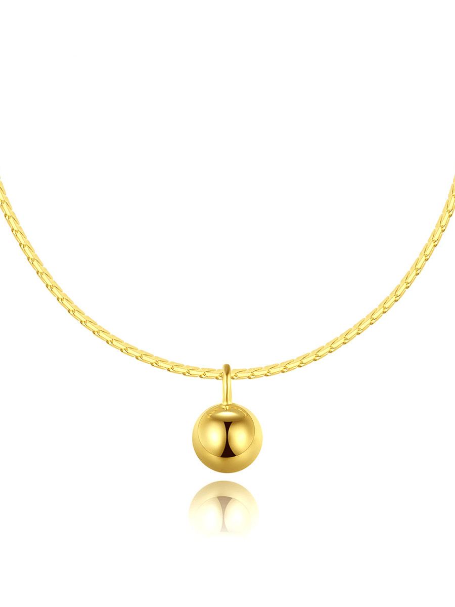 Collar minimalista redondo con cuentas de plata de ley 925