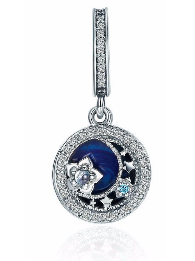 Charms estrellados románticos de plata 925