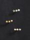 Pendiente de tuerca de estrella de plata de ley 925