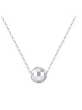 Collar minimalista geométrico con cuentas de plata de ley