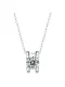 Collar minimalista geométrico de plata de ley 925 con circonitas cúbicas