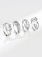 Anillo apilable vintage con letra de plata de ley 925