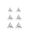 Pendiente minimalista de plata de ley 925 con circonita cúbica triangular