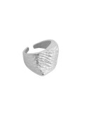 Anillo de banda vintage geométrico de plata de ley 925