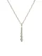 Collar delicado geométrico de oro con diamantes de imitación de plata de ley 925