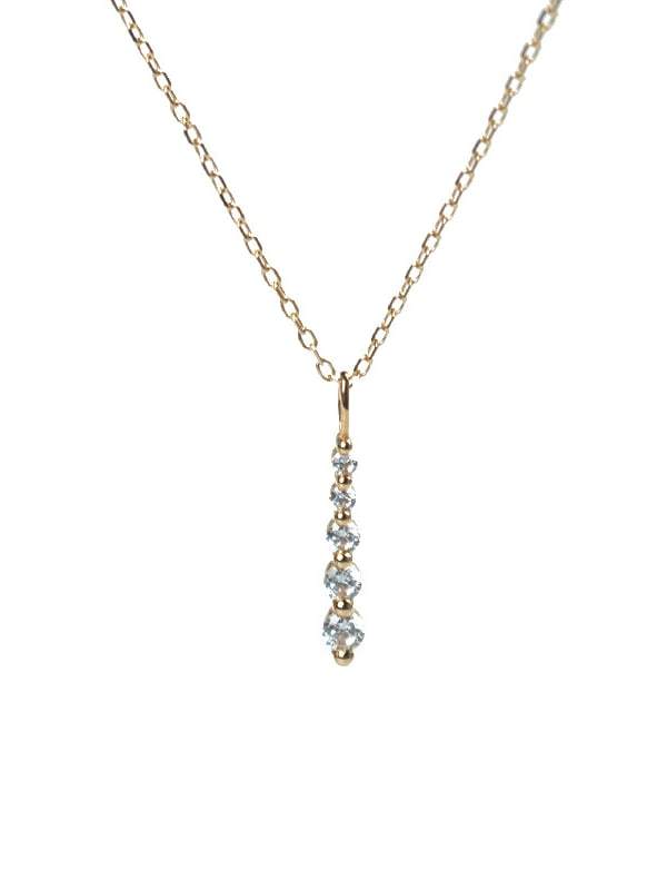 Collar delicado geométrico de oro con diamantes de imitación de plata de ley 925