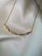 Collar minimalista irregular de plata de ley 925 con circonitas cúbicas