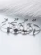 Anillo de banda minimalista geométrico blanco con circonita cúbica de plata de ley 925