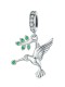 925 encantos de pájaros lindos de plata