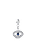 Colgante minimalista de mal de ojo con circonitas cúbicas de plata de ley 925