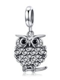 Encantos lindos del búho de plata 925