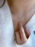 Collar minimalista de corazón de plata de ley 925