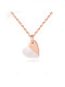Collar minimalista de corazón de concha de plata de ley 925