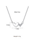 Collar de medallón de corazón lindo de plata de ley 925 con circonita cúbica