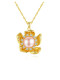Plata de ley 925 con collares de flores simplistas de perlas artificiales