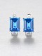 Chicago Style 925 Sterling Silver Cubic Zirconia Geometric Luxury Stud Pendiente
