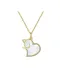Collar minimalista de corazón de concha de plata de ley 925
