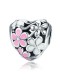 925 lindos encantos de flores de plata