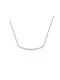 Collar minimalista geométrico de plata de ley 925 con circonitas cúbicas