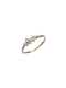 Anillo de banda delicada con estrella de circonita cúbica de plata de ley 925