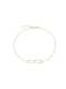 Pulsera ajustable delicada rectangular de plata de ley 925 con circonitas cúbicas