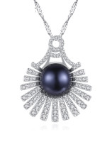 Collar de lujo irregular de perlas de agua dulce de plata esterlina 925