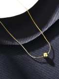 Collar minimalista geométrico de plata de ley 925