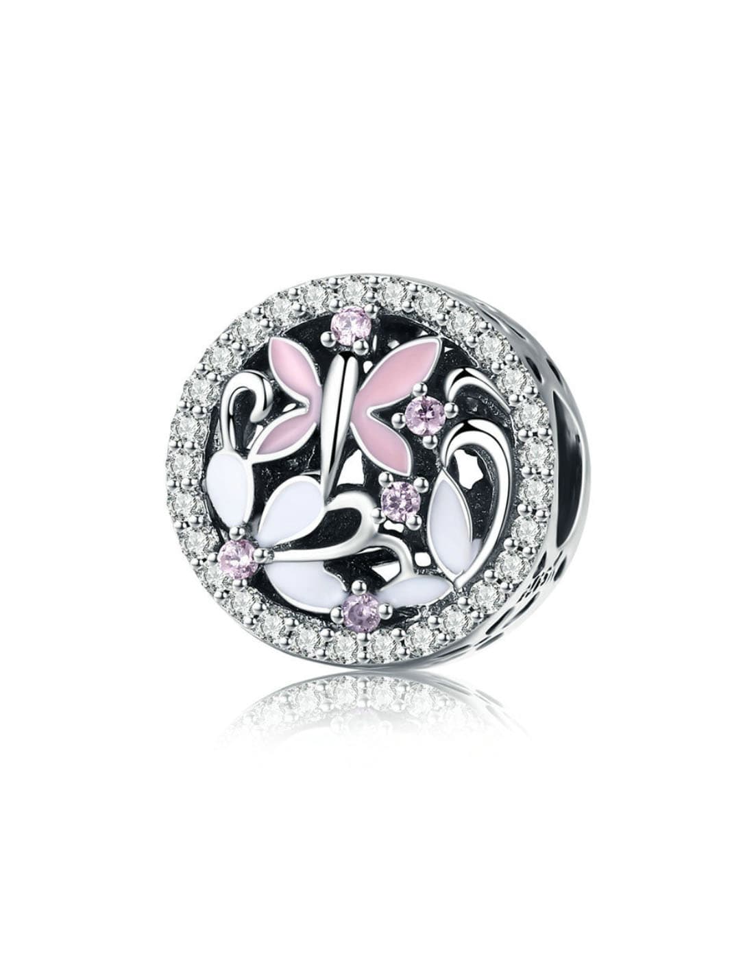 925 lindos dijes de esmalte de plata
