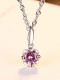 Mini collar de plata de ley con cadena de onda de agua de circonita 3A