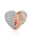 Encantos lindos del corazón de plata 925