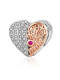 Encantos lindos del corazón de plata 925