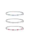 Brazalete de plata de ley 925 con circonita cúbica y corazón esmaltado
