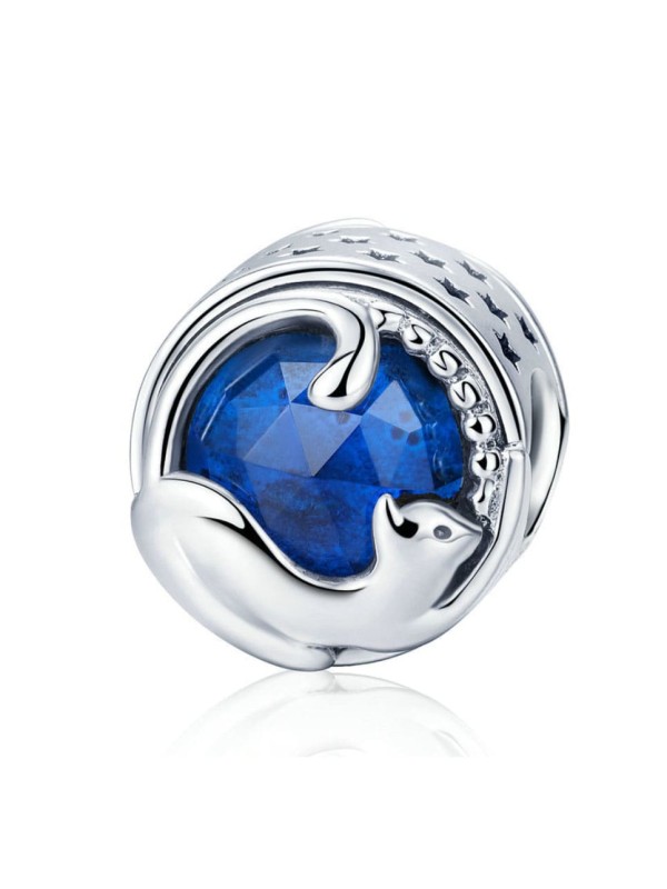 Encantos lindos del gato de plata 925