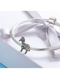 Encantos lindos de la cebra de plata 925
