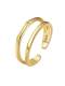 Anillo apilable minimalista geométrico de plata de ley 925
